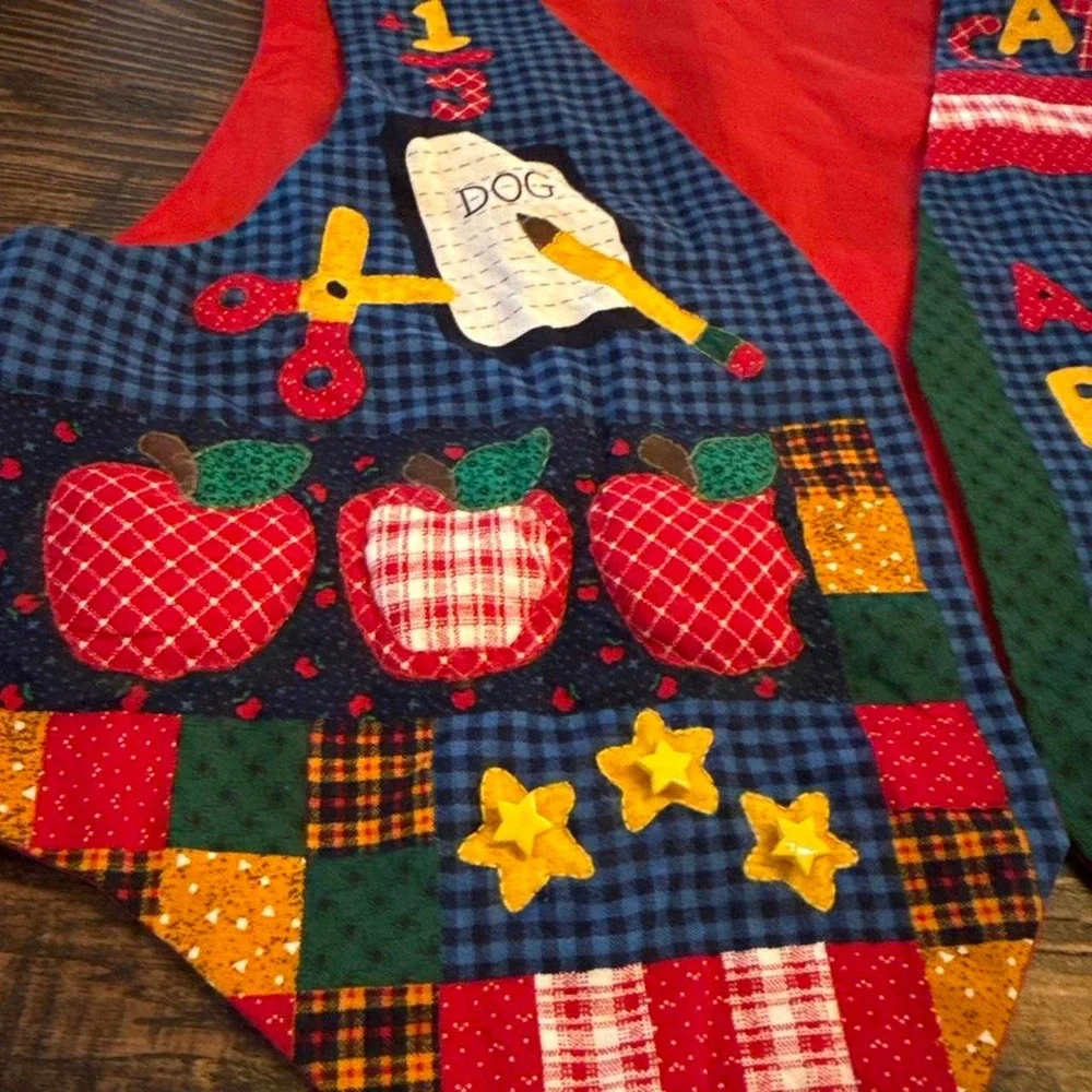 Vintage 90s School Teacher Patchwork Novelty Vest